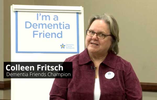 Screenshot of Colleen Fritsch, Dementia Friends Champion.